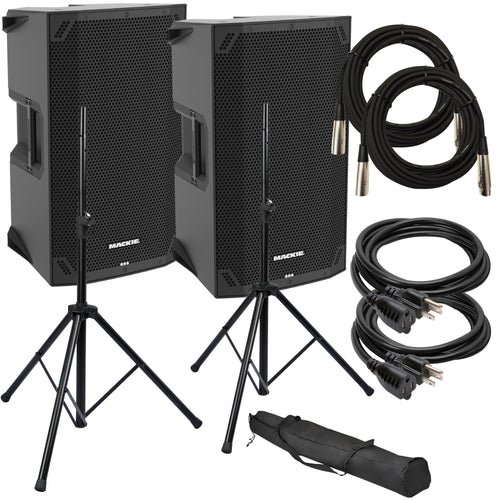 Mackie Thump12v4 12" Powered Speaker AUDIO ESSENTIALS BUNDLE