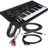Collage showing components in Moog Messenger Monophonic Analog Synthesizer BASIC CABLE KIT