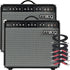 Collage showing components in Moog Model 112 4-Channel Instrument Amplifier STEREO LINK RIG