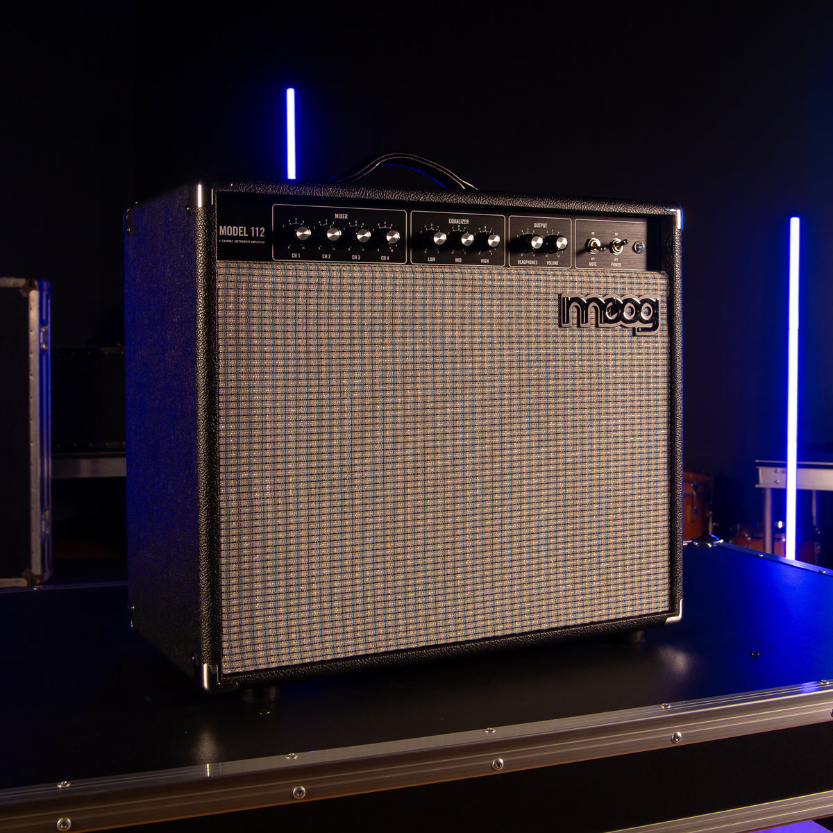 Moog Model 112 4-Channel Instrument Amplifier facing to the right