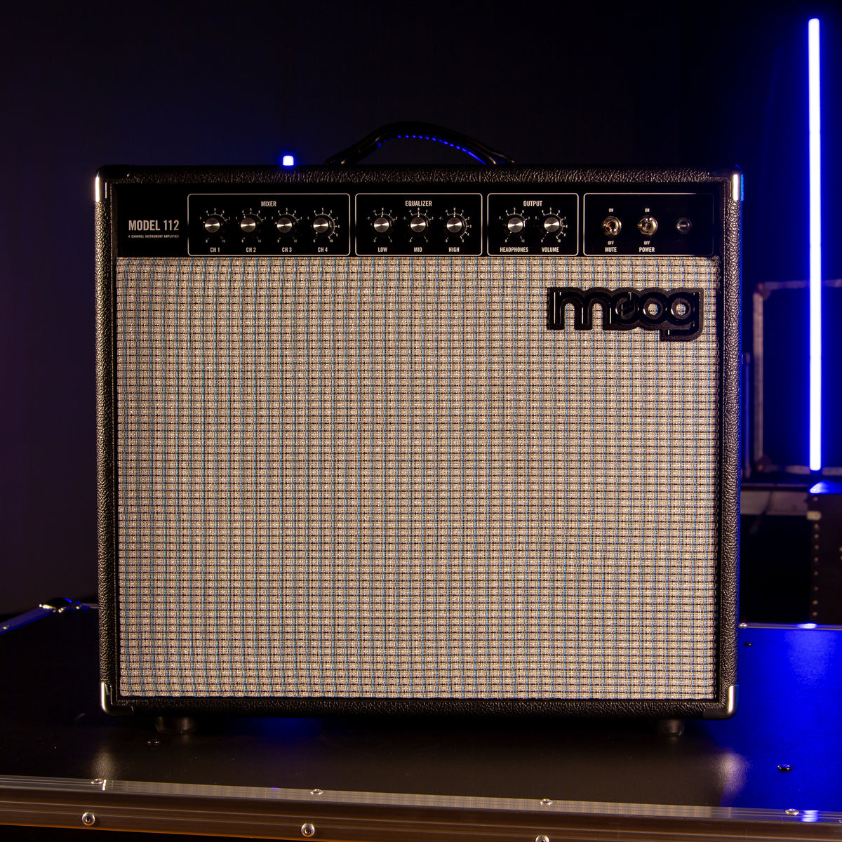 Moog Model 112 4-Channel Instrument Amplifier head on view