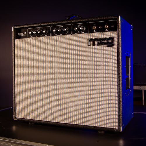 Moog Model 210 4-Channel Instrument Amplifier facing left