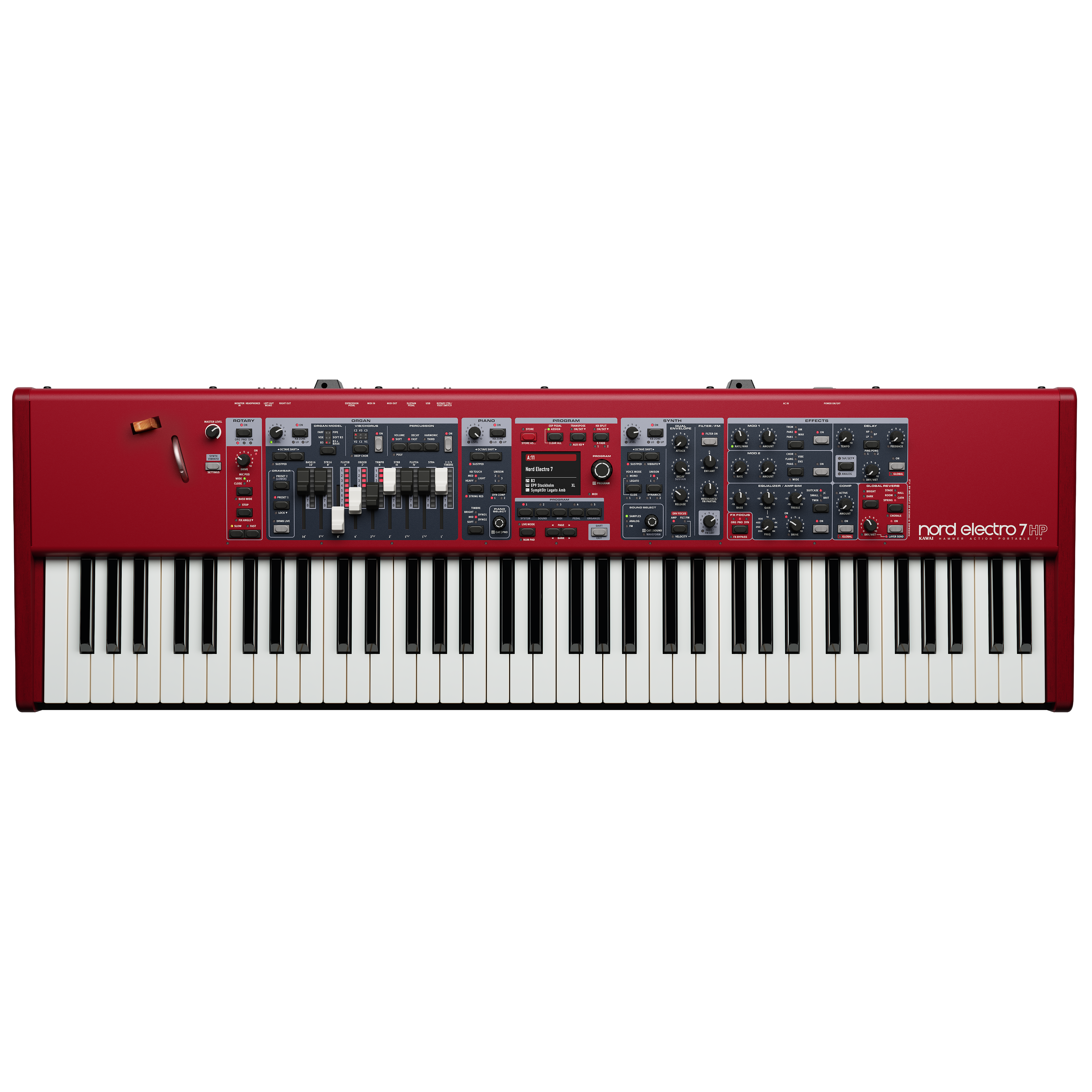 Nord Electro 7 HP 73 Stage Keyboard top view