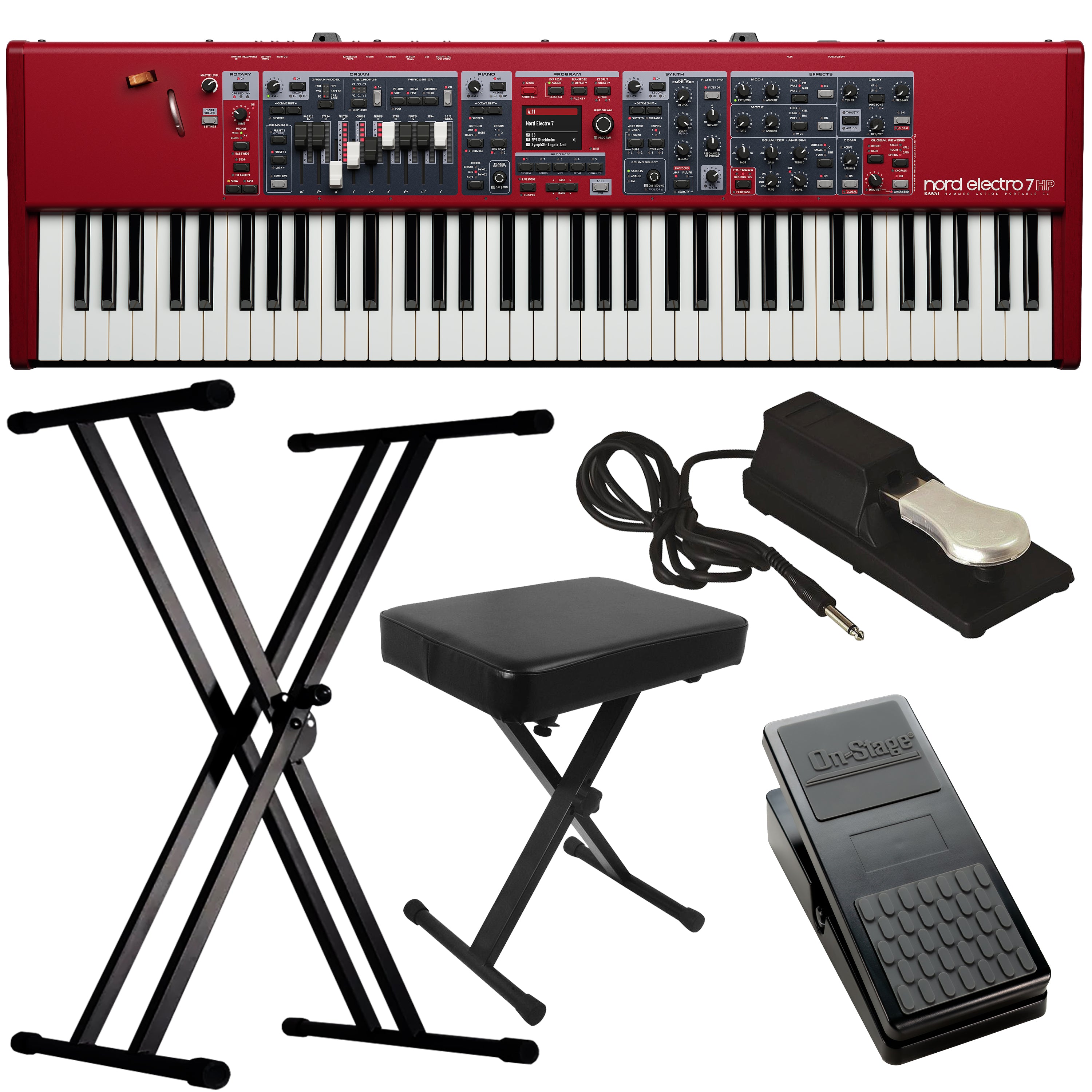 Nord Electro 7 HP 73 Stage Keyboard KEY ESSENTIALS BUNDLE