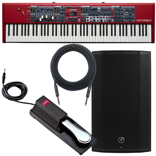 Collage image of the Nord Stage 4 88 Stage Keyboard MONITOR KIT