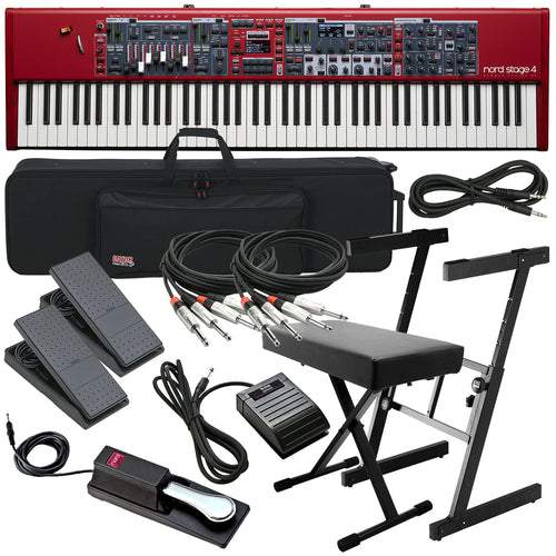 Collage image of the Nord Stage 4 88 Stage Keyboard STAGE RIG