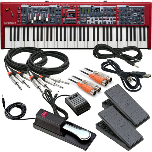 Collage image of the Nord Stage 4 73 Stage Keyboard CABLE KIT