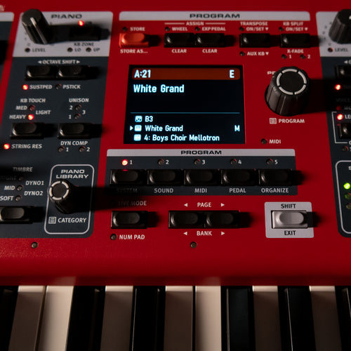 LED screen on the Nord Electro 7 HP 73 Stage Keyboard