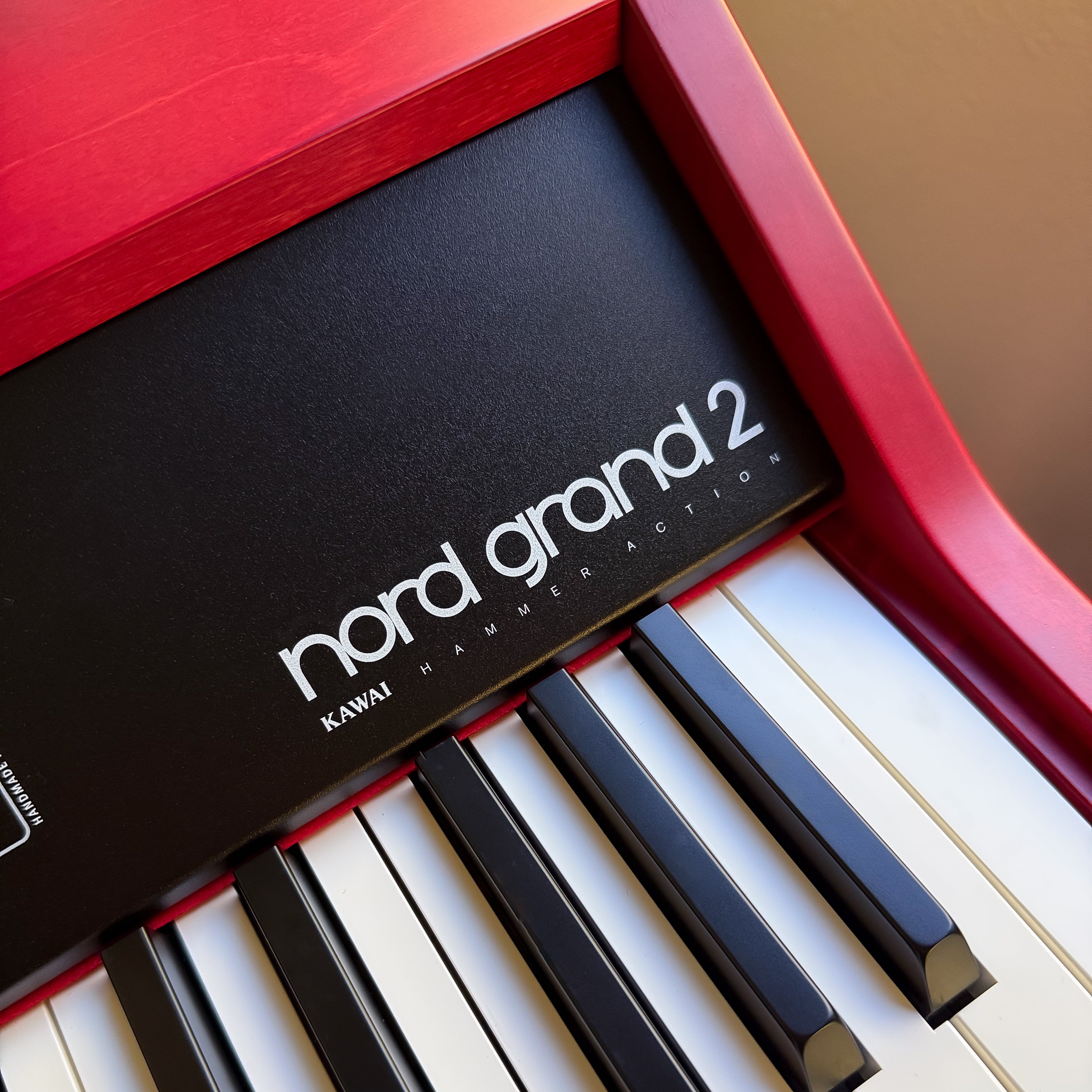 Close-up of a Nord Grand 2 Stage Piano