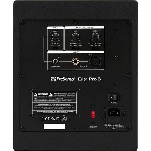 PreSonus Eris Pro 6 6" Active Coaxial 2-way Studio Monitor - back
