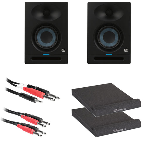 Collage image of the PreSonus Eris Studio 4 4" Active Studio Monitor with EBM Waveguide STUDIO PAK