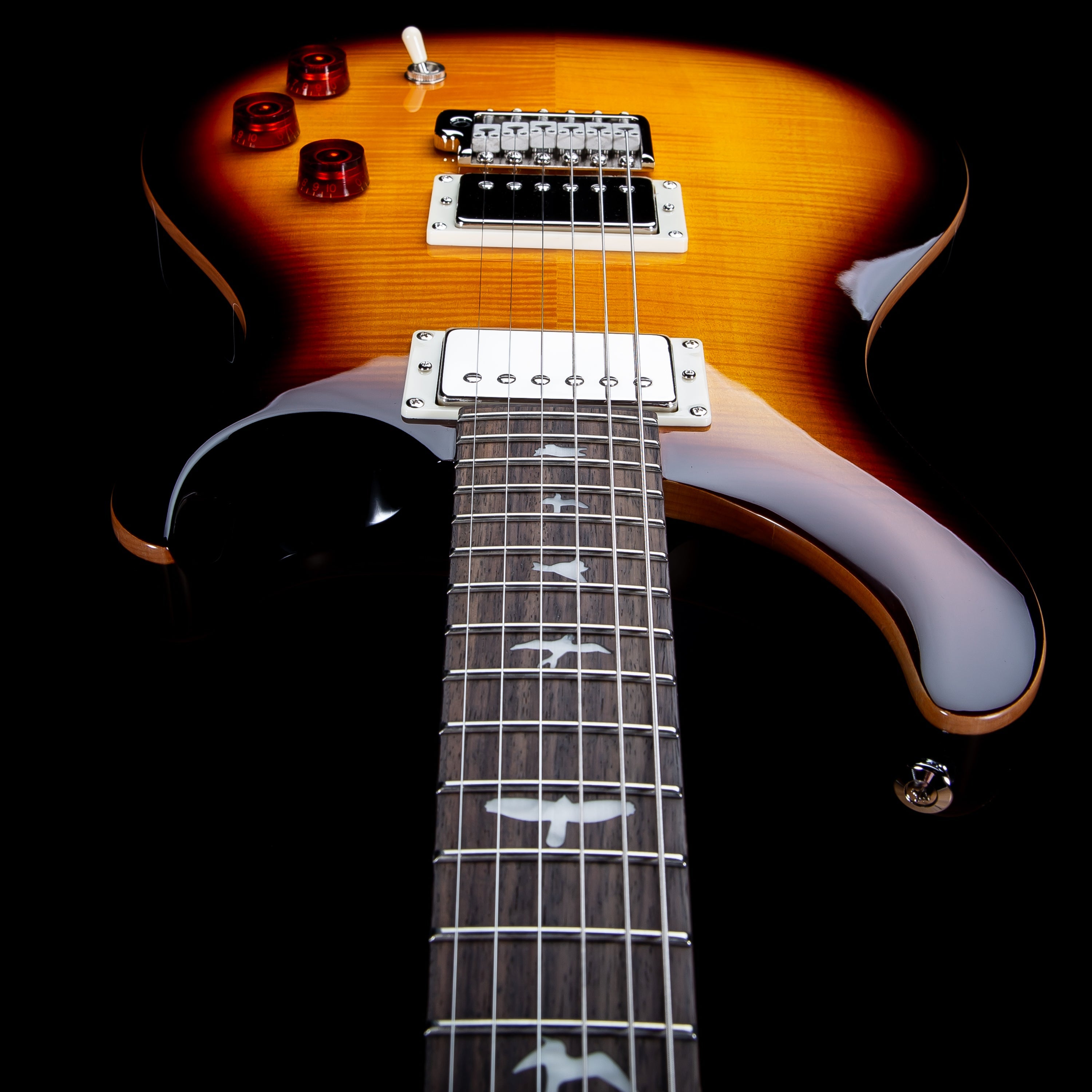 PRS SE DGT Electric Guitar - Bird Inlays, McCarty Tobacco Sunburst view 7