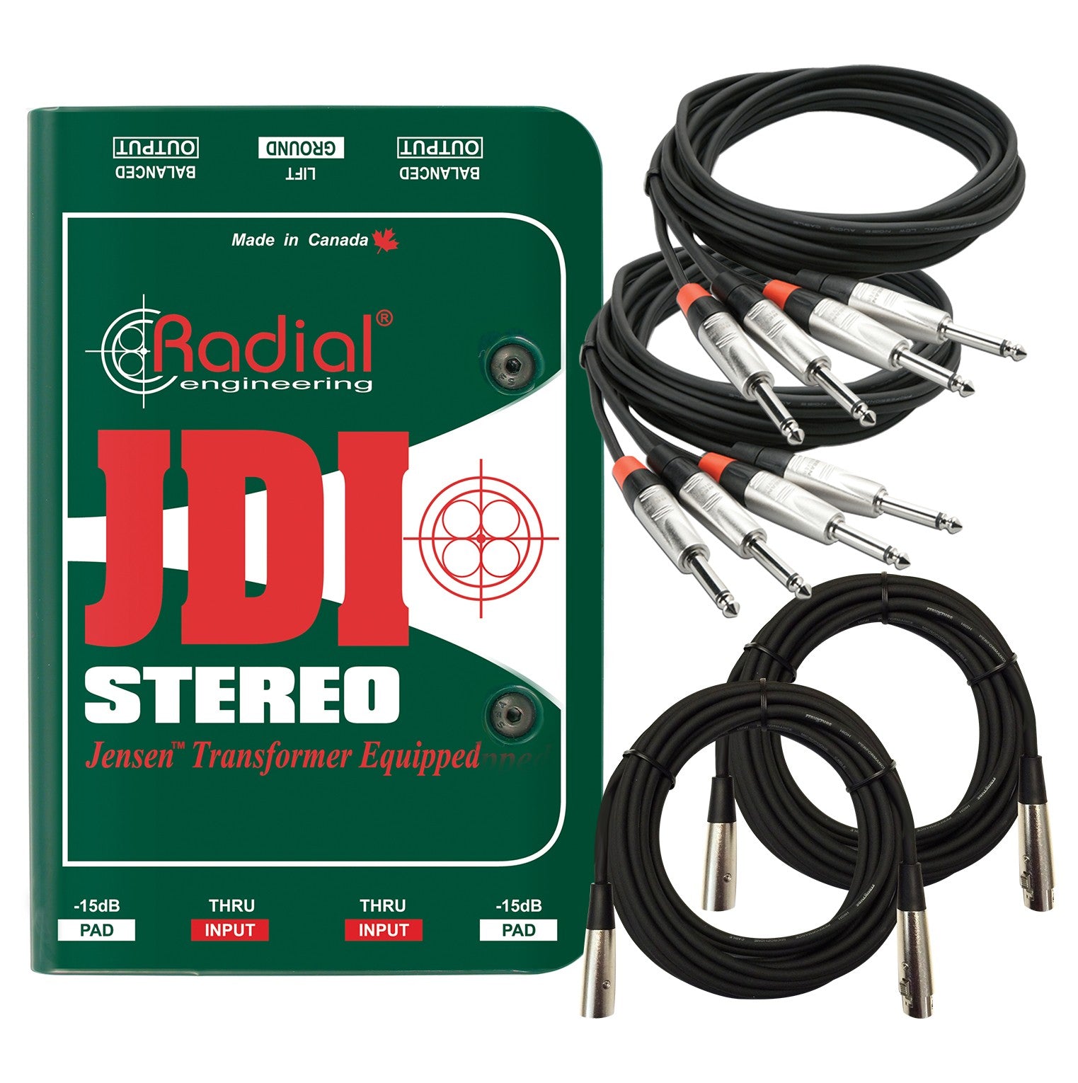 Radial JDI Stereo Passive Direct Box COMPLETE CABLE KIT – Kraft Music