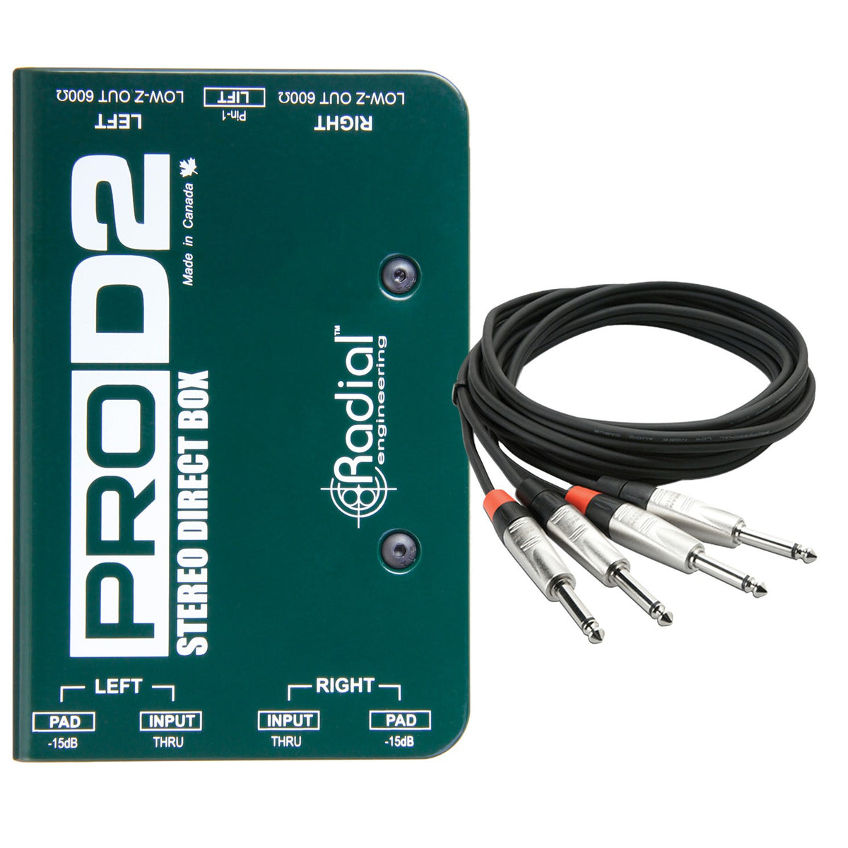 Stereo Direct Boxes Radial ProD2 Stereo Direct Box BASIC CABLE KIT – Kraft Music