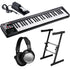 roland a-49 midi controller keyboard - black studio essentials bundle
