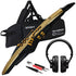 Collage showing components in Roland Aerophone Pro AE-30A Gold Limited Edition BONUS PAK
