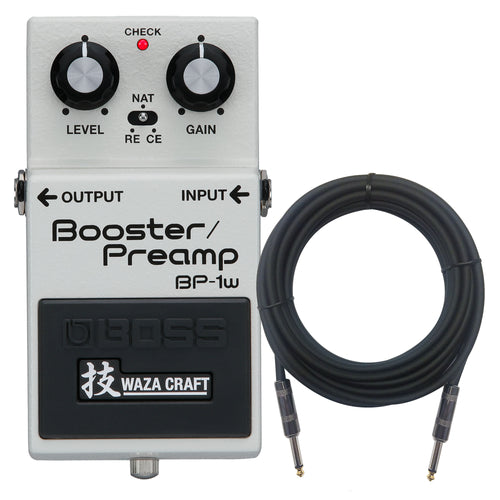 Collage image of the Boss WAZA BP-1W Booster/Preamp Pedal CABLE KIT