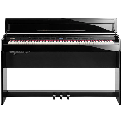 Roland DP603 Digital Piano - Polished Ebony - front view
