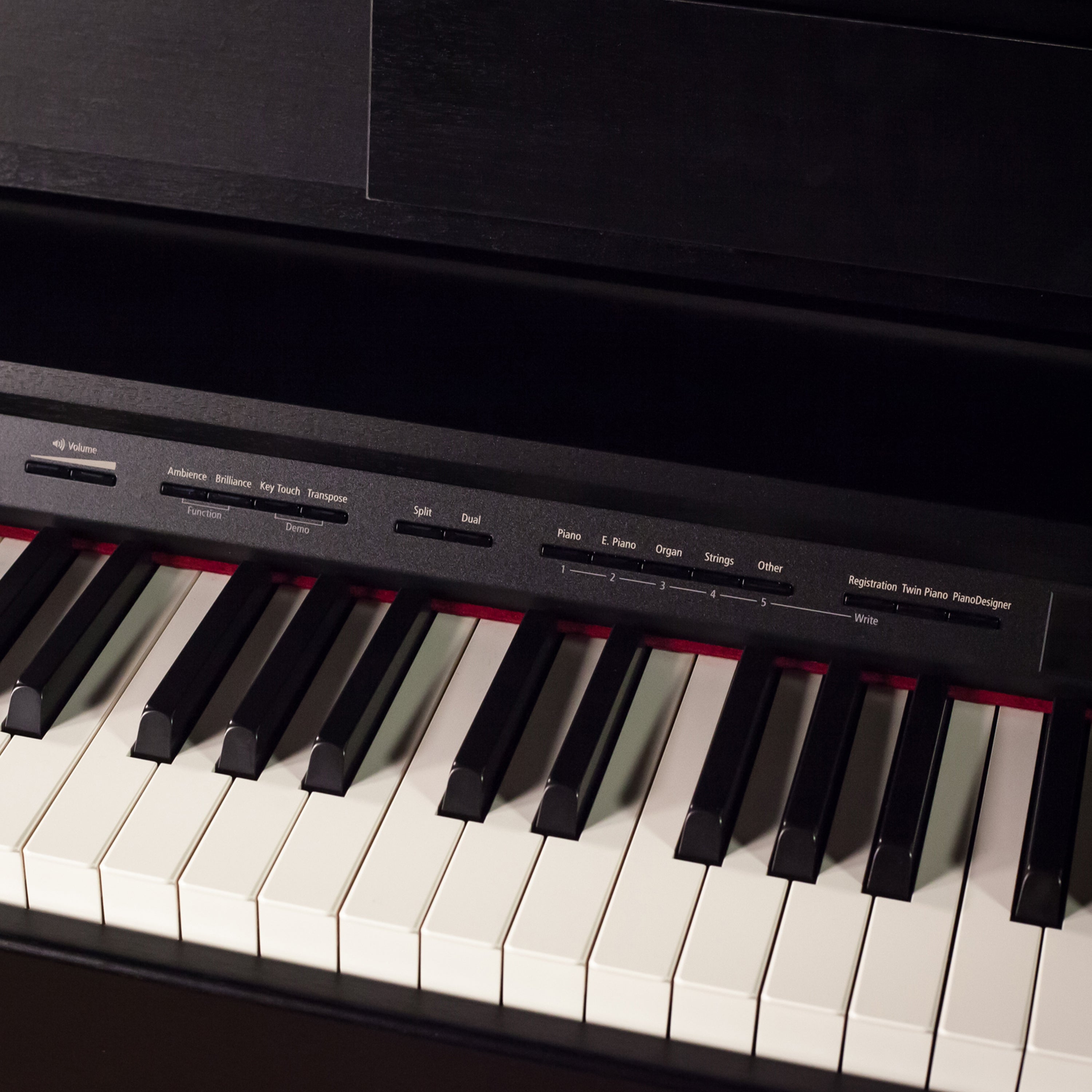 Roland DP603 Digital Piano - Polished Ebony - Controls view 1