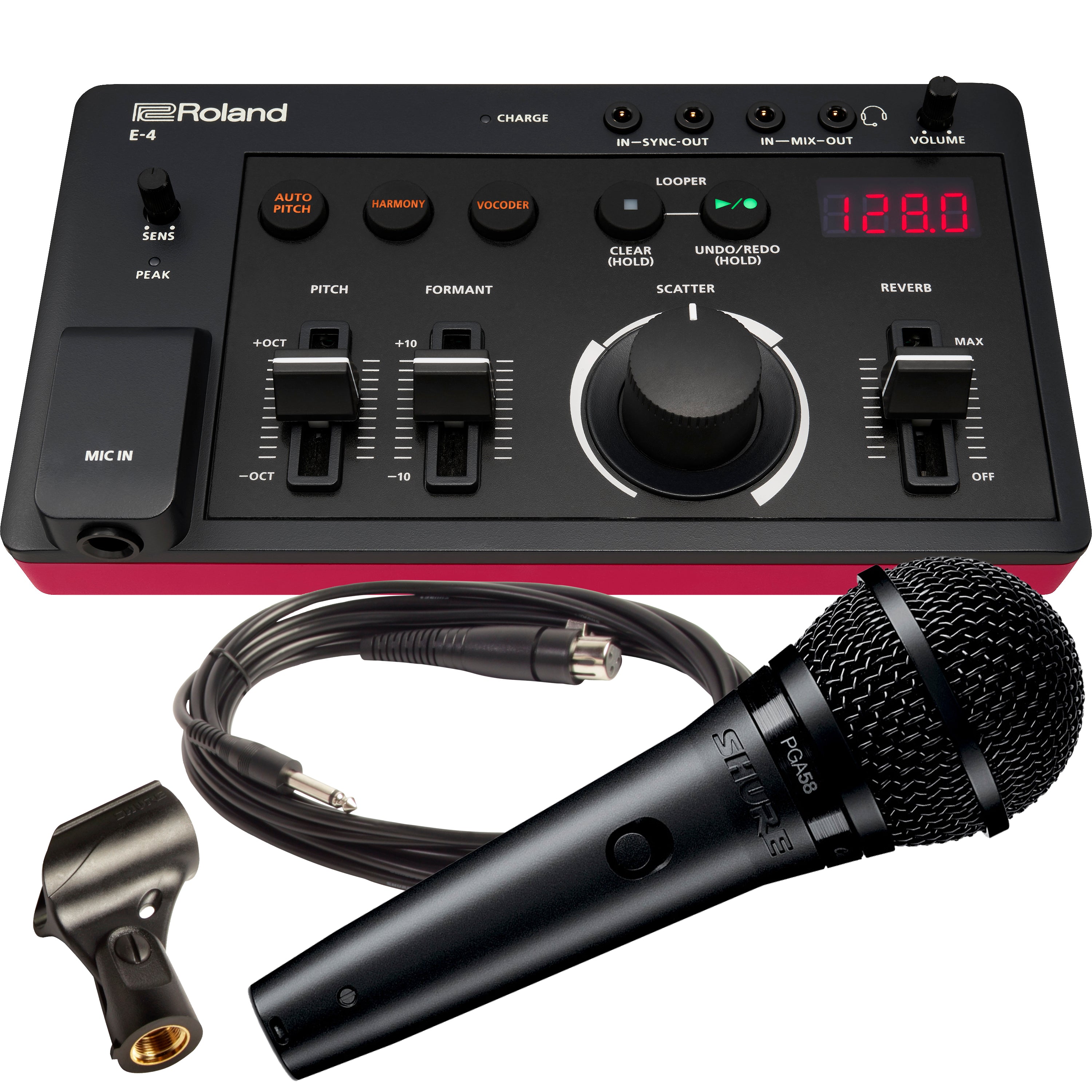 Roland Aira Compact E-4 Voice Tweaker MICROPHONE RIG