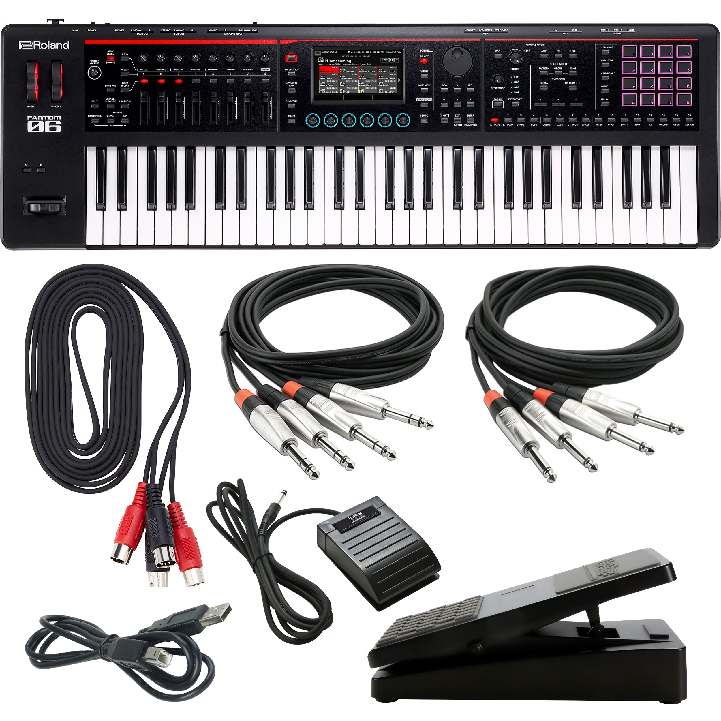 Roland Fantom-06 Workstation Keyboard CABLE KIT