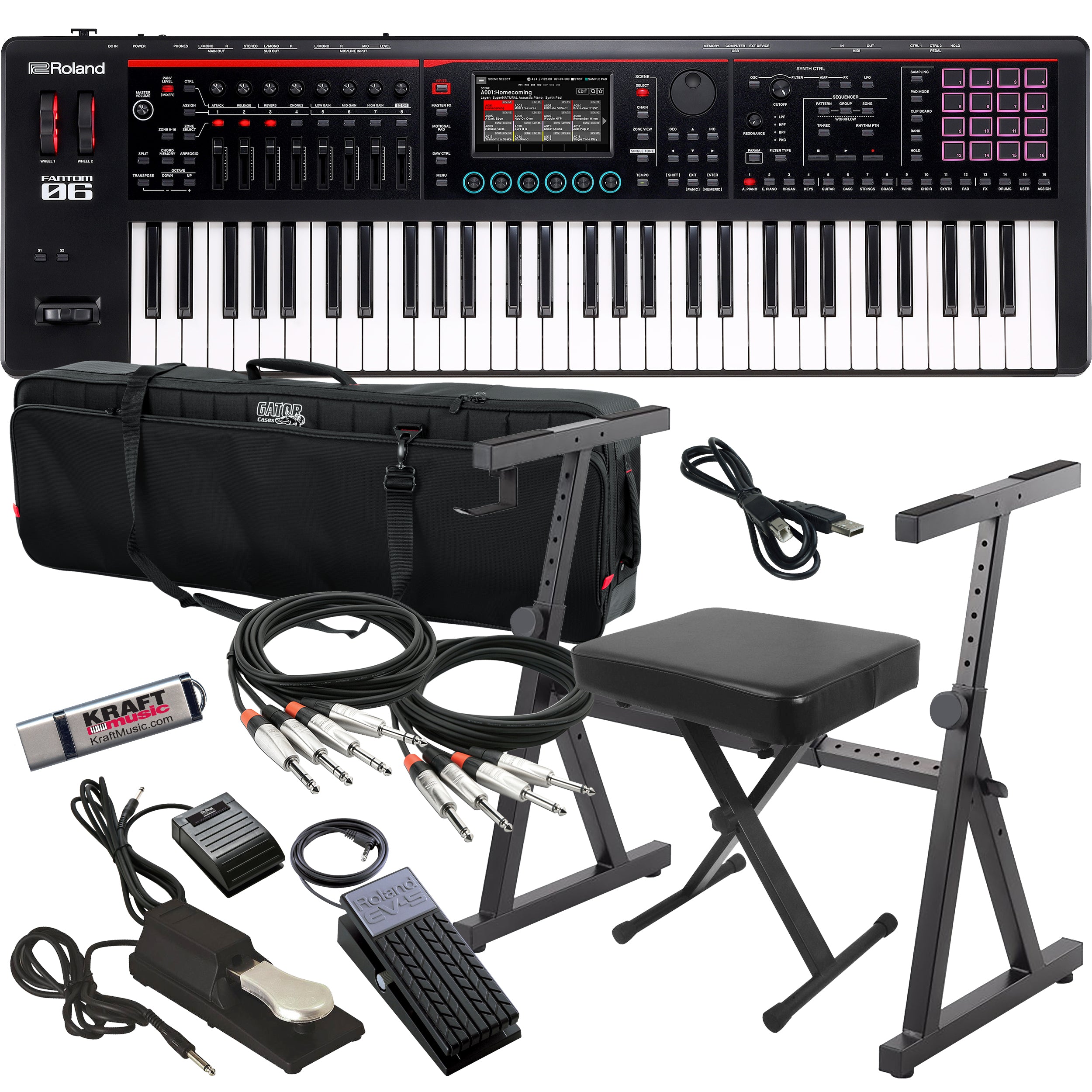 Roland Fantom-06 Workstation Keyboard STAGE RIG – Kraft Music