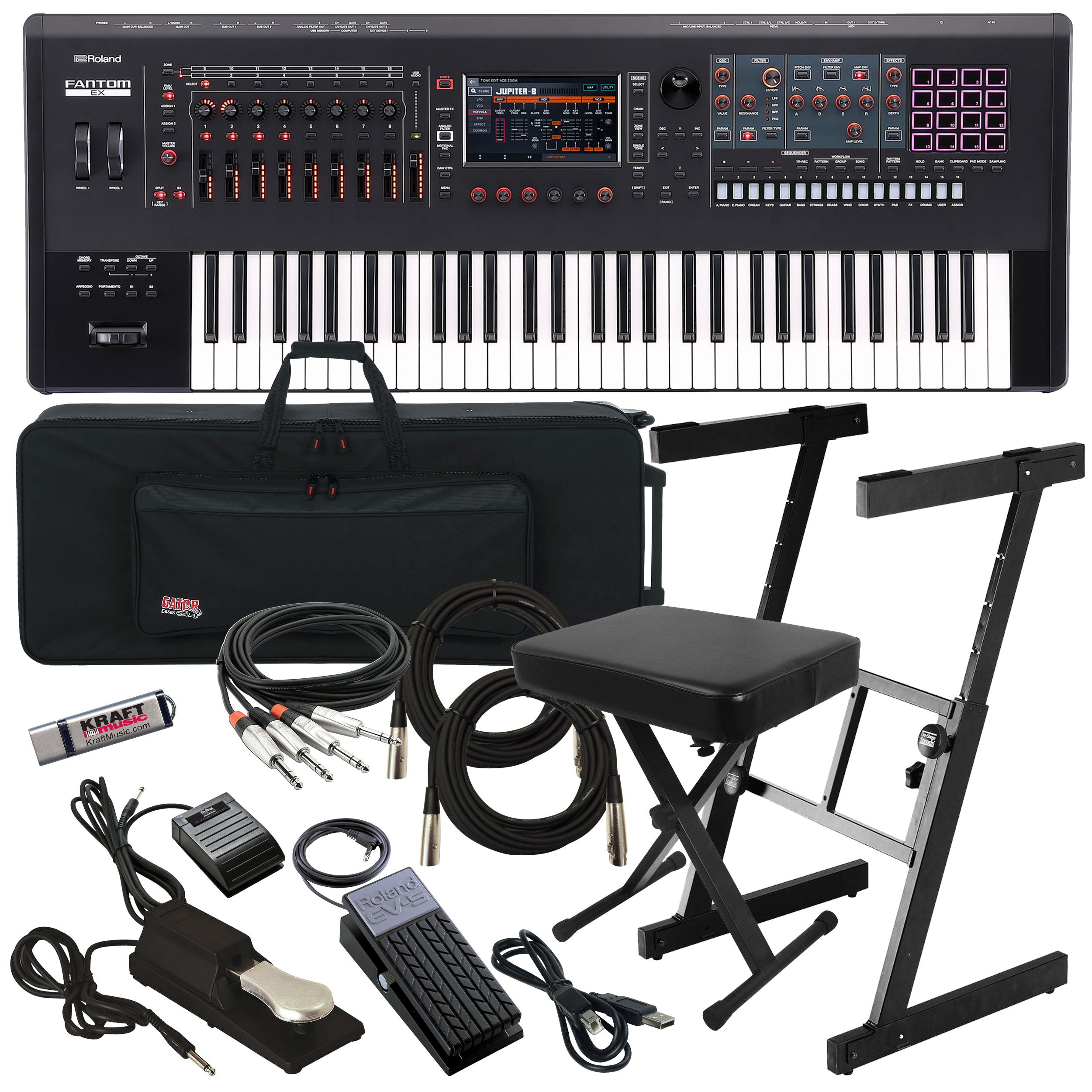 Roland Fantom 6 EX Workstation Keyboard STAGE RIG – Kraft Music