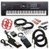 Collage showing components in Roland Fantom 8 EX Workstation Keyboard CABLE KIT