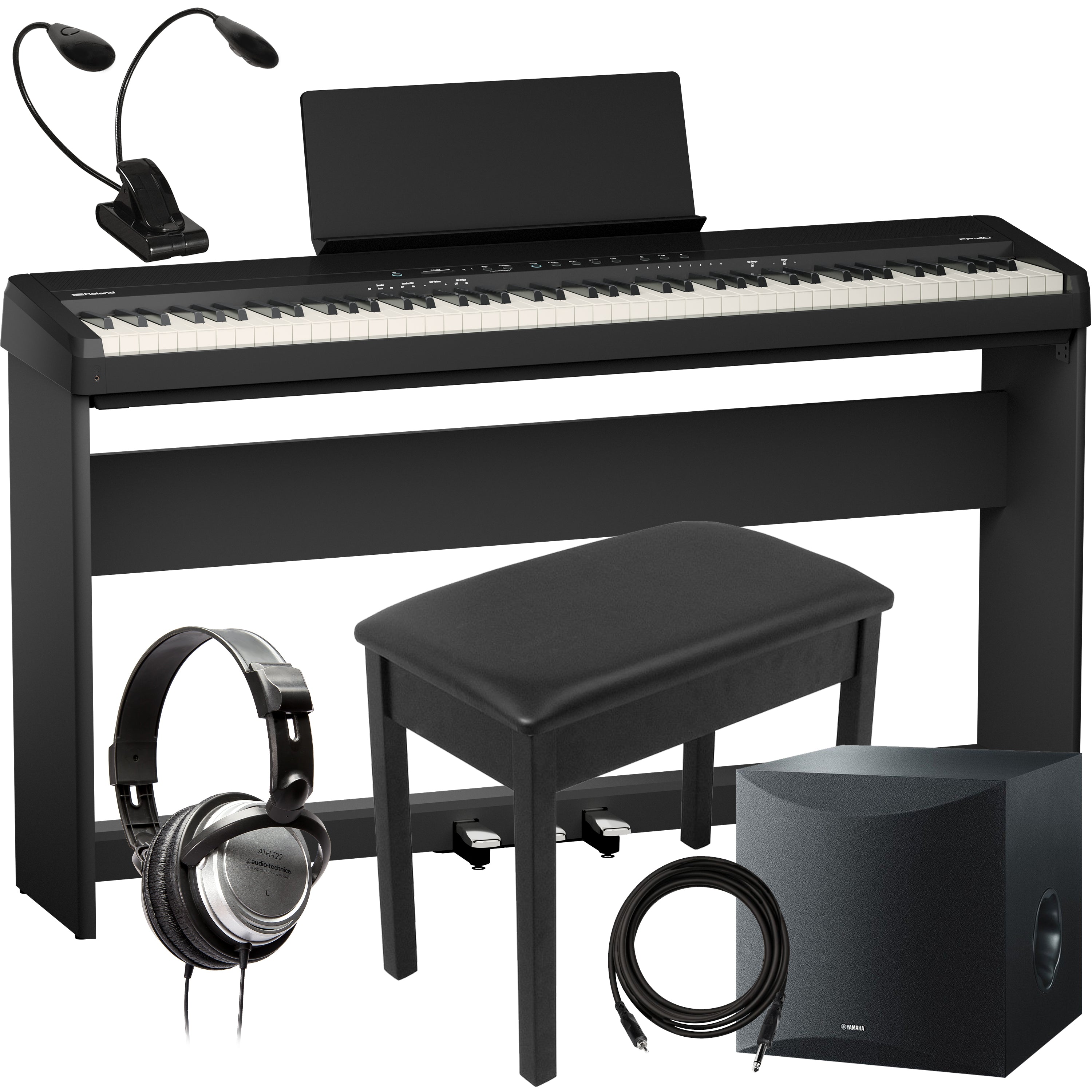 Roland FP-40 Digital Piano - Black COMPLETE HOME BUNDLE PLUS