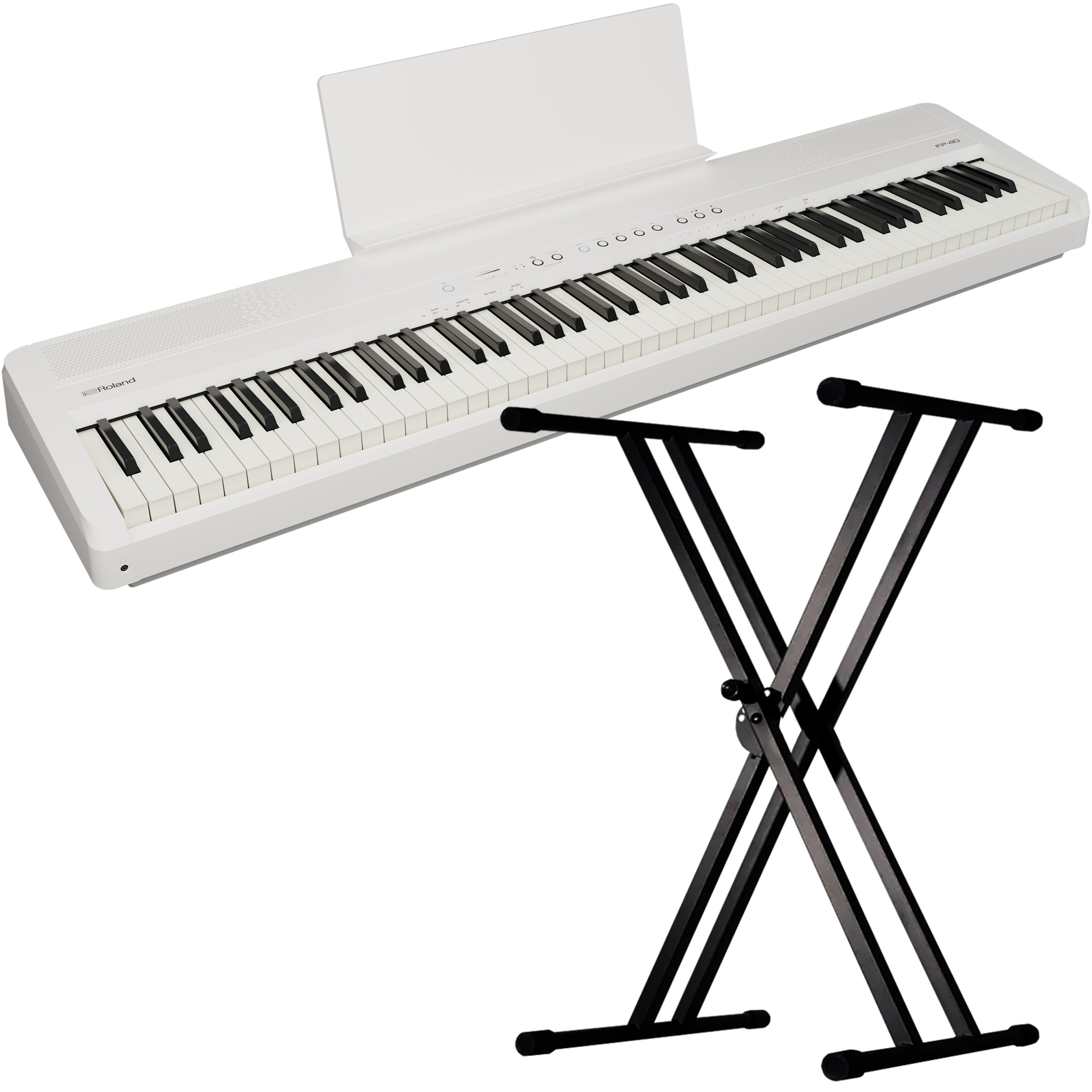 Roland FP-40 Digital Piano - White BONUS PAK