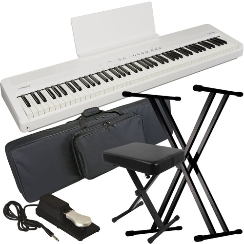 Roland FP-40 Digital Piano - White STAGE ESSENTIALS BUNDLE