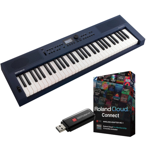 Roland GoKeys 3 Music Creation Keyboard - Midnight Blue CLOUD CONNECT BUNDLE