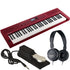 Collage of everything included in the Roland GoKeys 3 Music Creation Keyboard - Red BONUS PAK