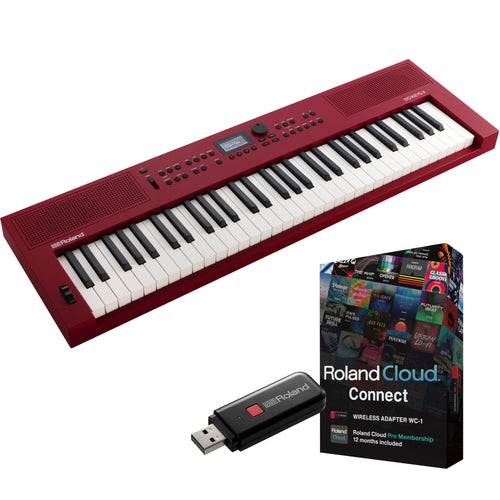 Roland GoKeys 3 Music Creation Keyboard - Red CLOUD CONNECT BUNDLE