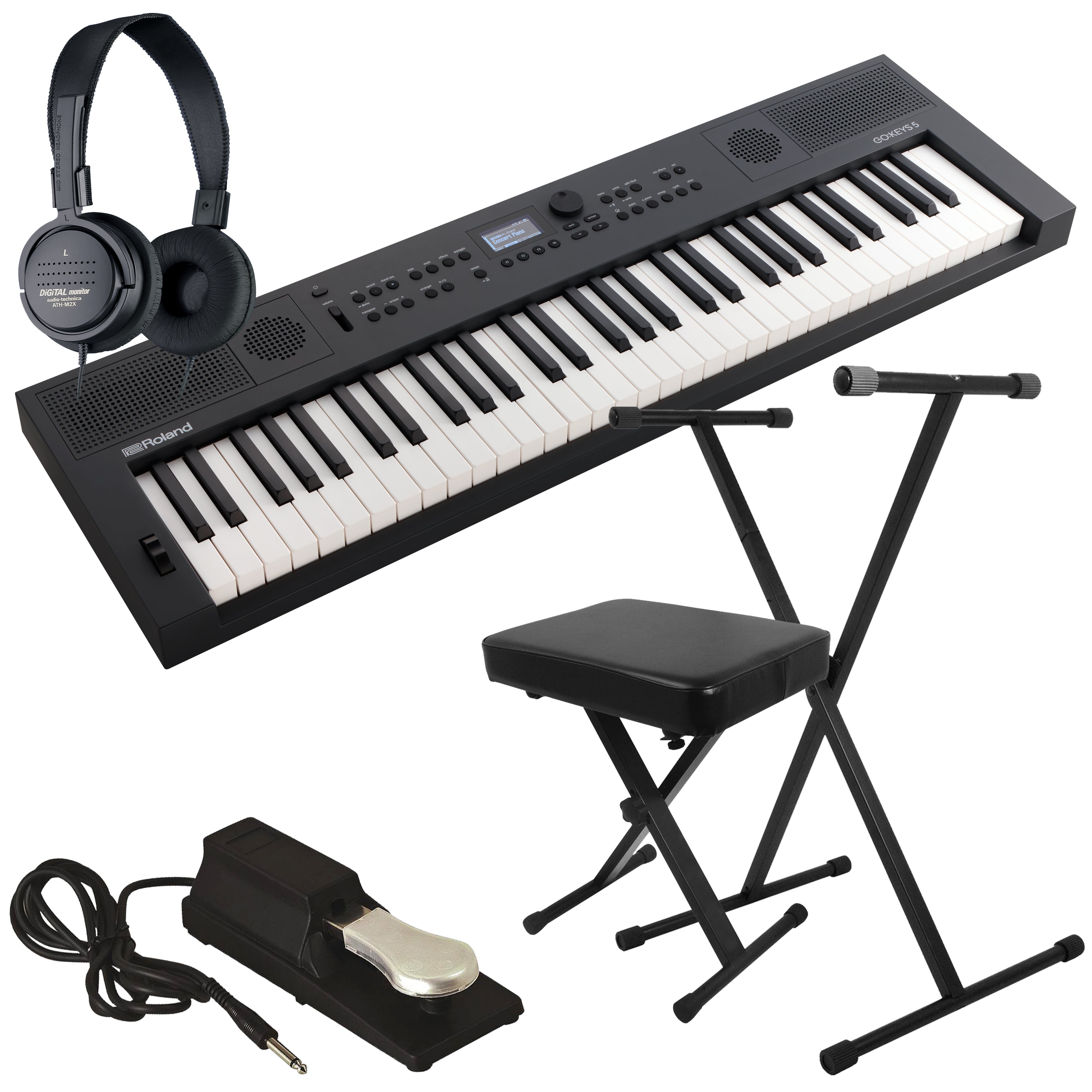 Roland GoKeys 5 Music Creation Keyboard - Graphite KEY ESSENTIALS BUNDLE