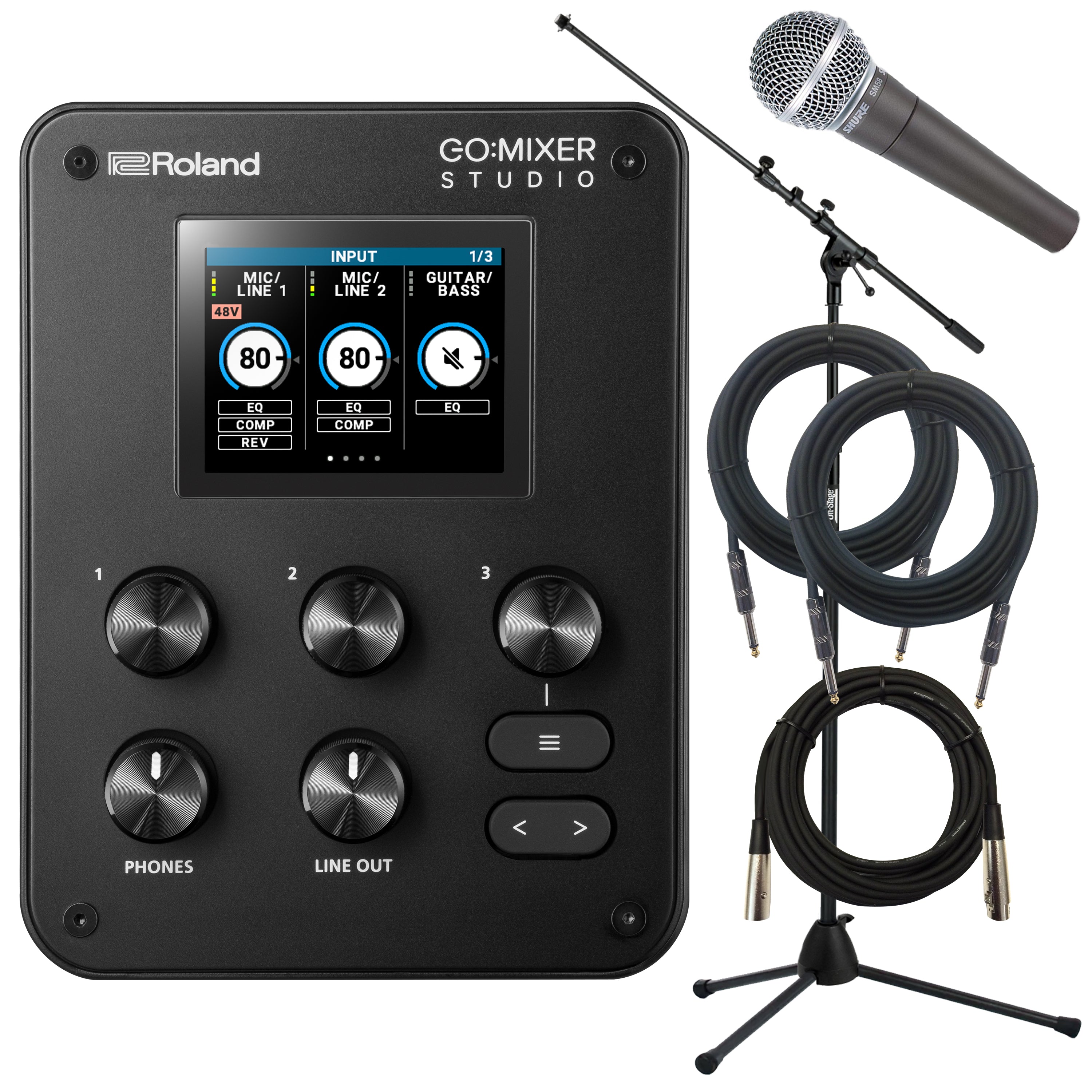 Roland GO:MIXER STUDIO Audio Mixer/Interface PERFORMER PAK, view 1