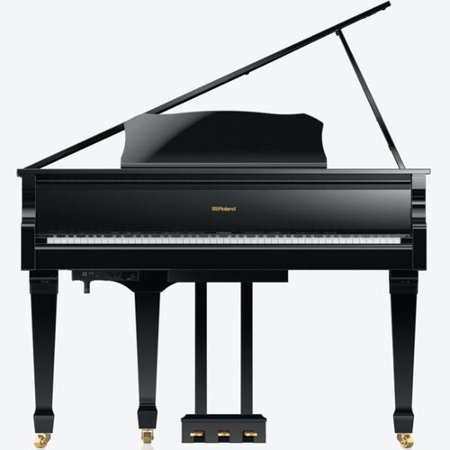 Roland GP609 Digital Grand Piano - Polished Ebony - front view