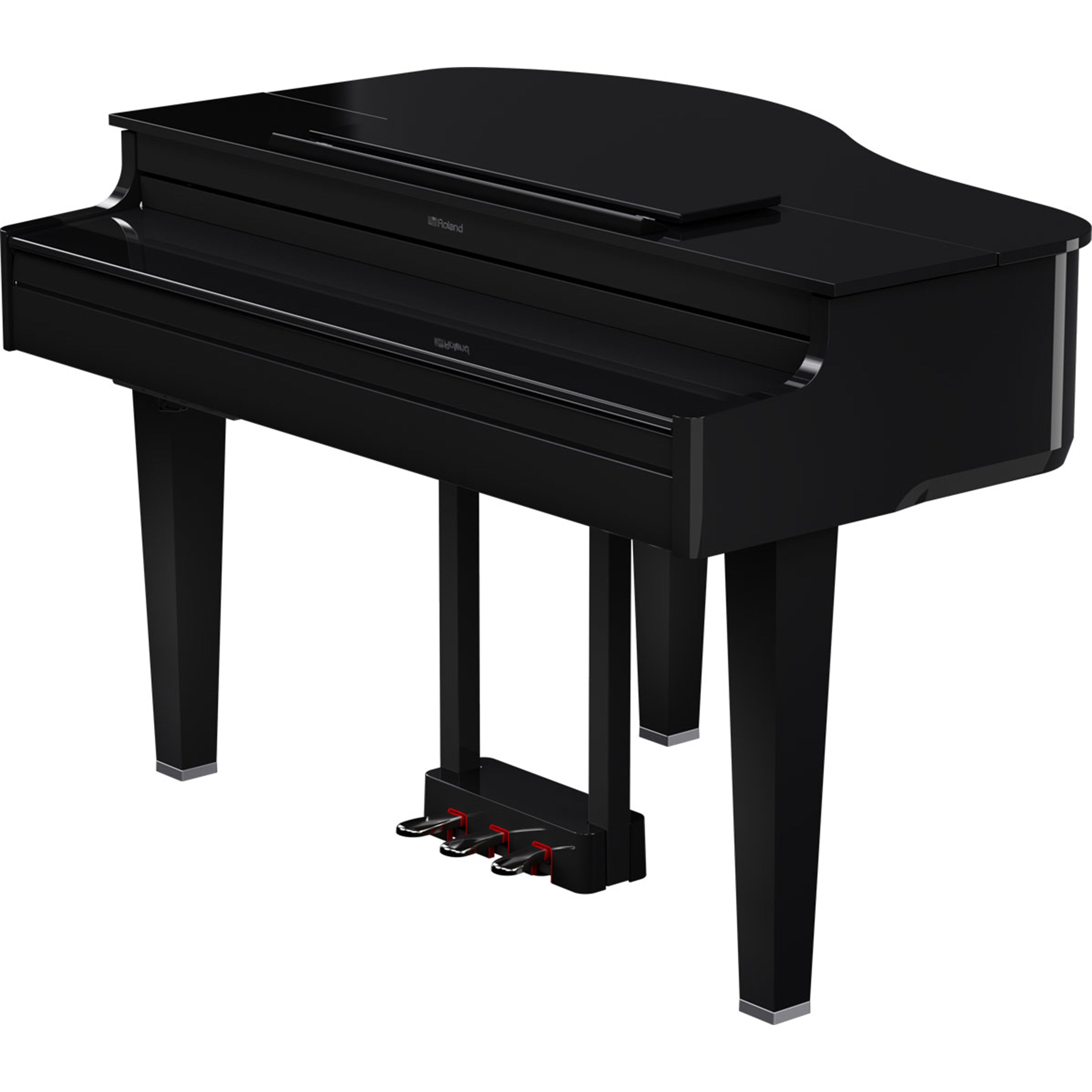 Roland GP-6 Digital Grand Piano - Polished Ebony - lid and music rest closed