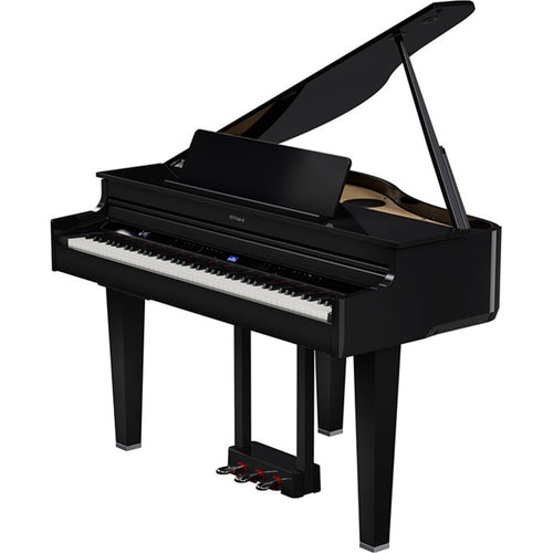 Roland GP-6 Digital Grand Piano - Polished Ebony - left facing