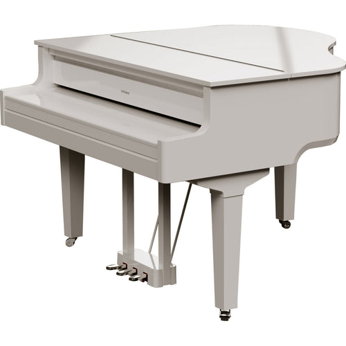 Roland GP-9 Digital Grand Piano - Polished White with lid closed
