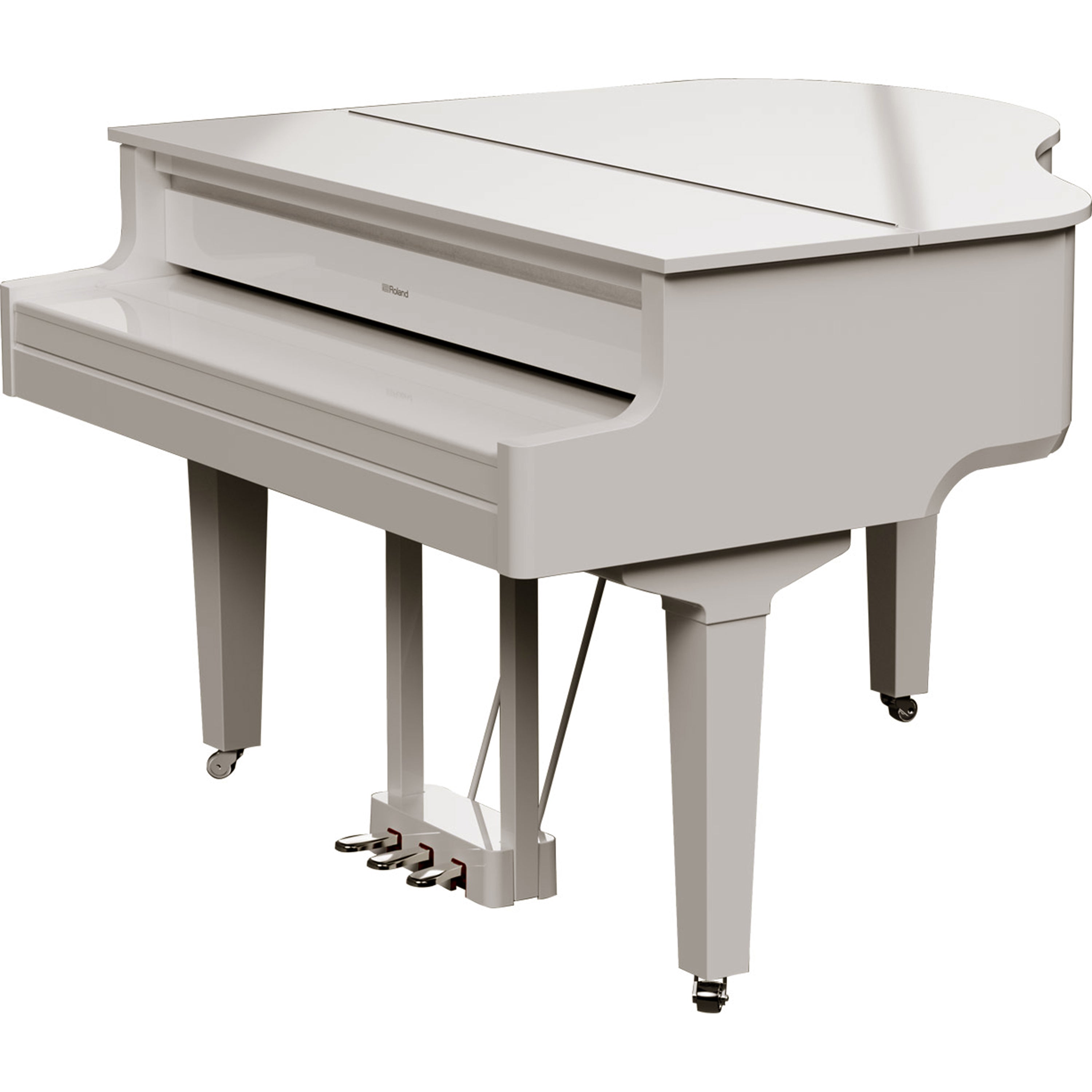Roland GP-9 Digital Grand Piano - Polished White with lid closed