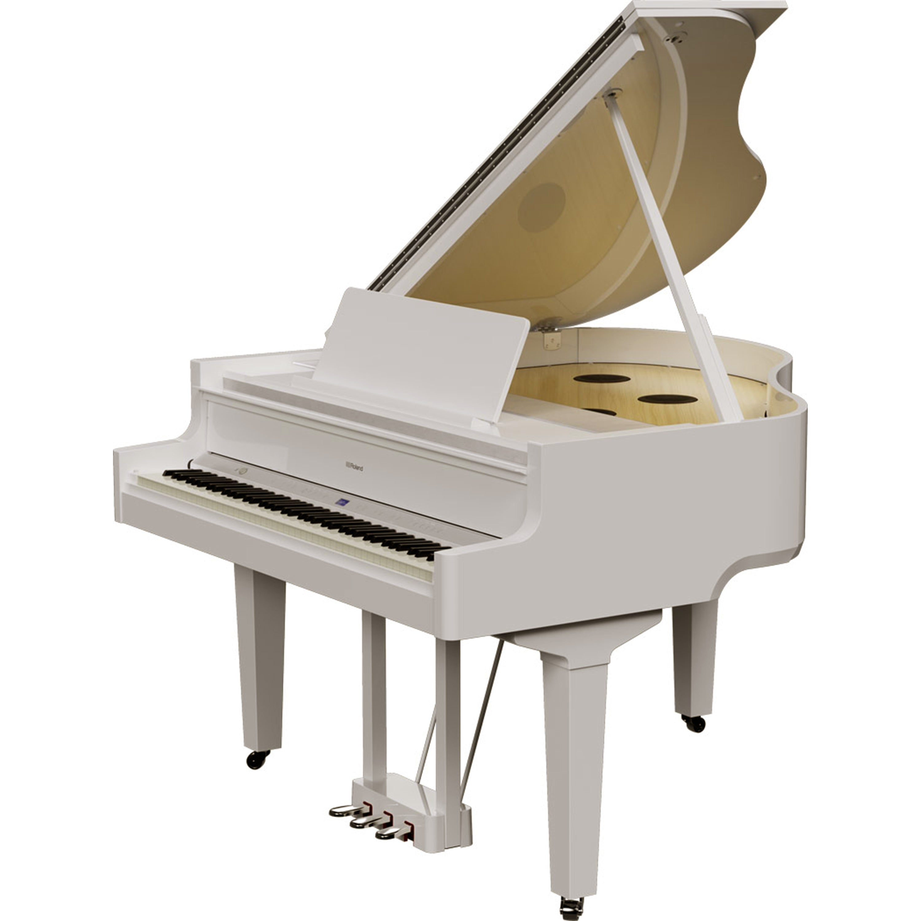 Roland GP-9 Digital Grand Piano - Polished White left angle