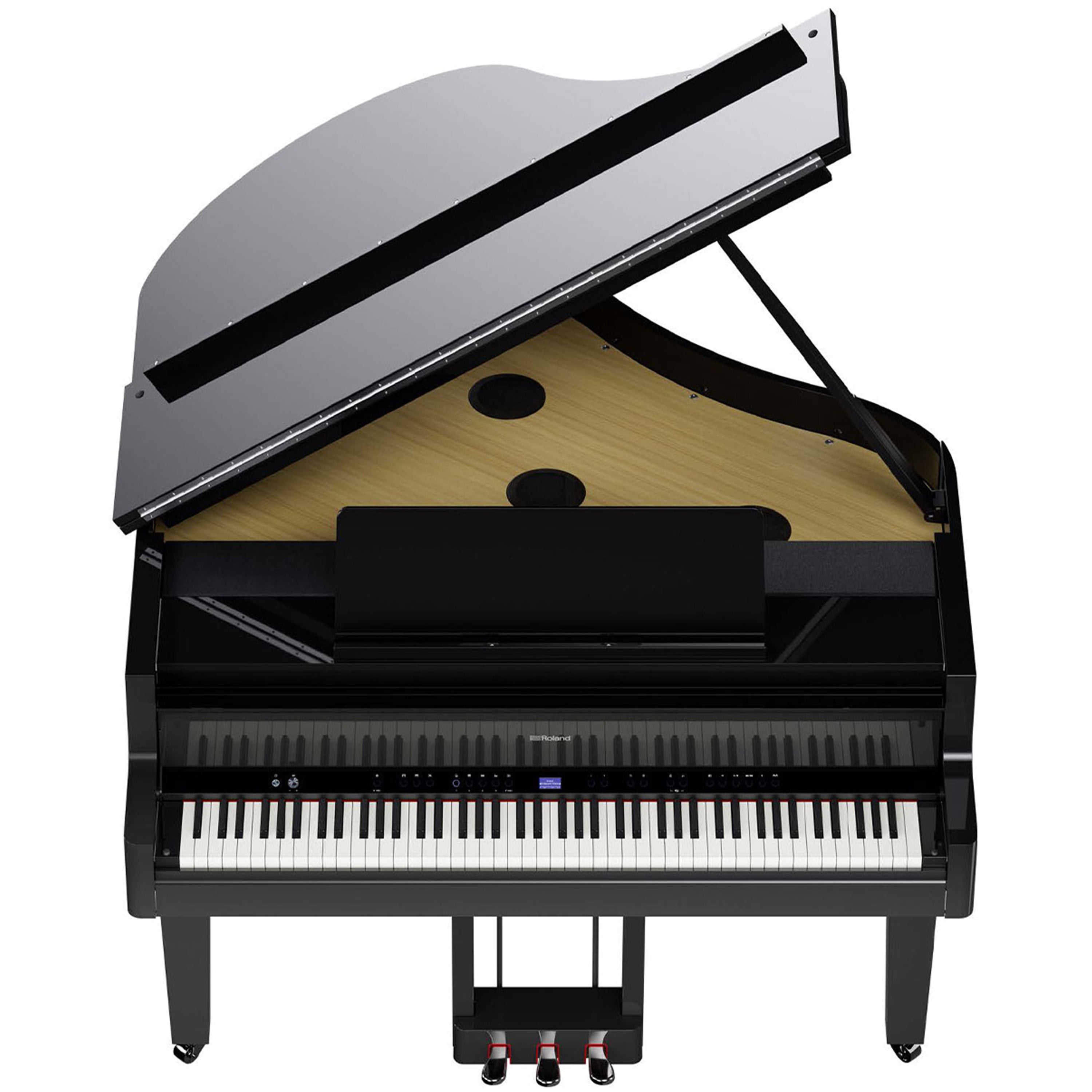 Roland GP-9 Digital Grand Piano - Polished Ebony - from above