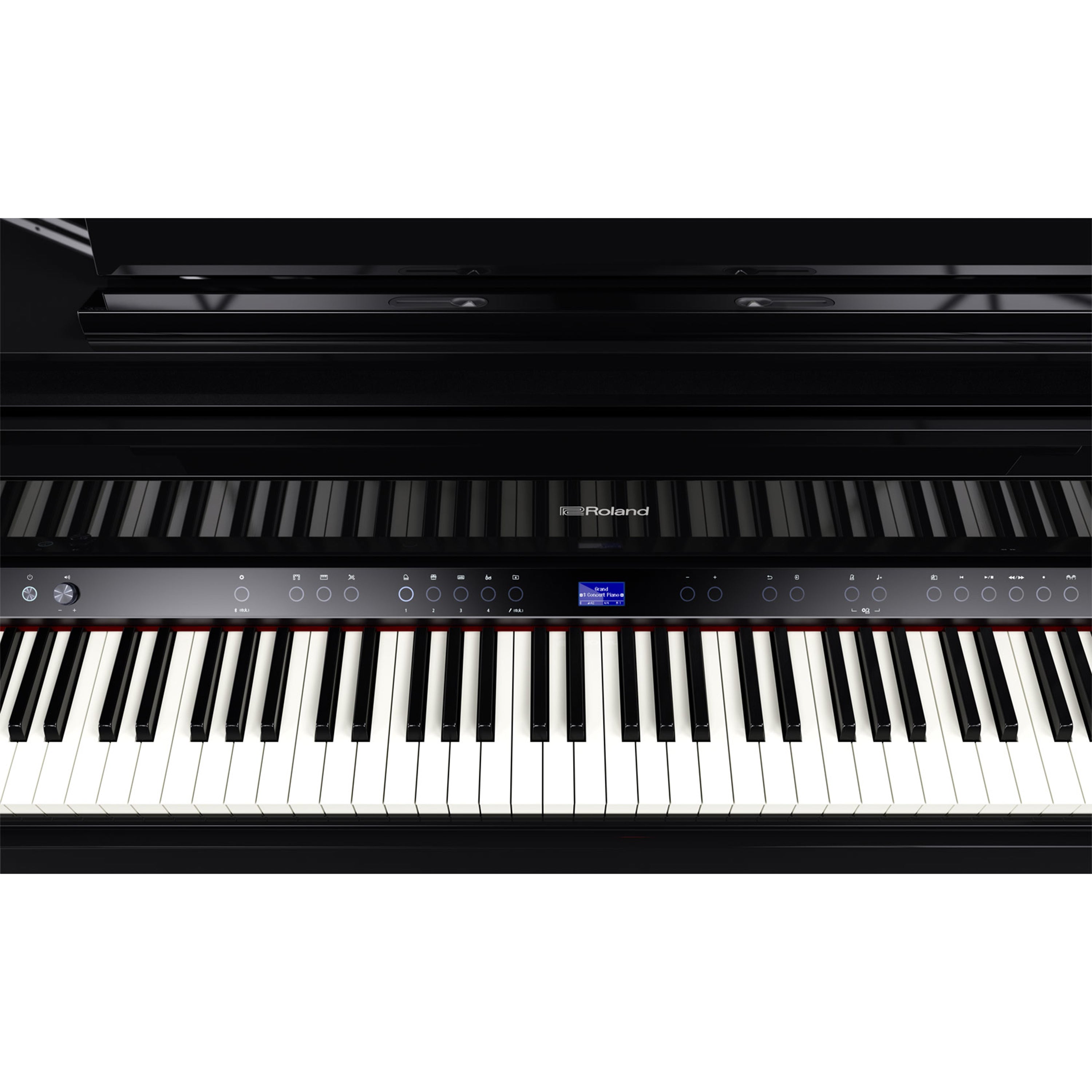 Roland GP-9 Digital Grand Piano - Polished White - Controls