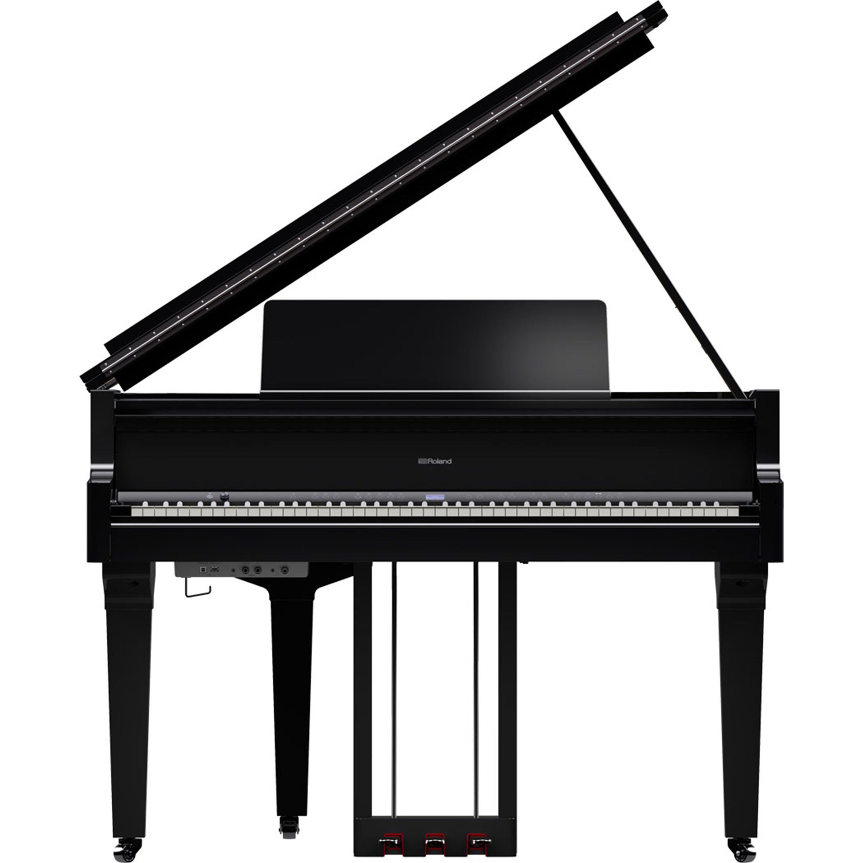 Roland GP-9M Digital Grand Piano with Moving Keys - Polished Ebony - front view