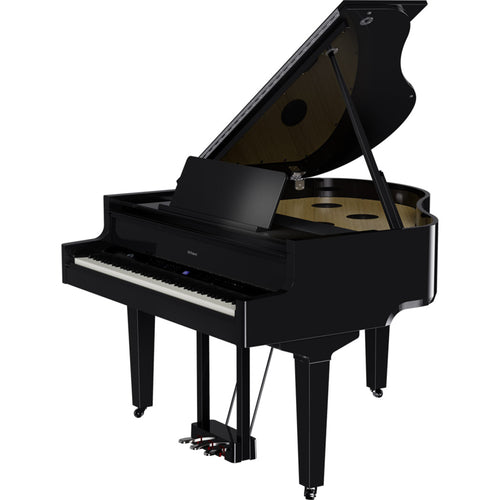 Roland GP-9 Digital Grand Piano - Polished Ebony - left angle
