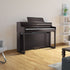 Roland HP704 Digital Piano - Dark Rosewood - in a stylish living room