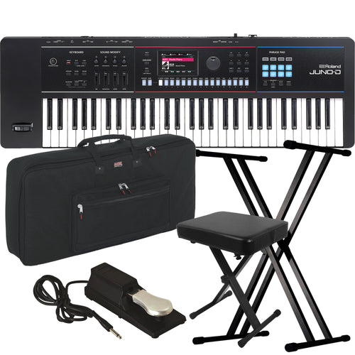 Roland Juno-D6 61-Key Synthesizer STAGE ESSENTIALS BUNDLE