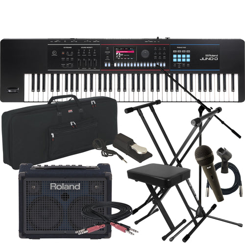 Roland Juno-D7 76-Key Synthesizer COMPLETE STAGE BUNDLE