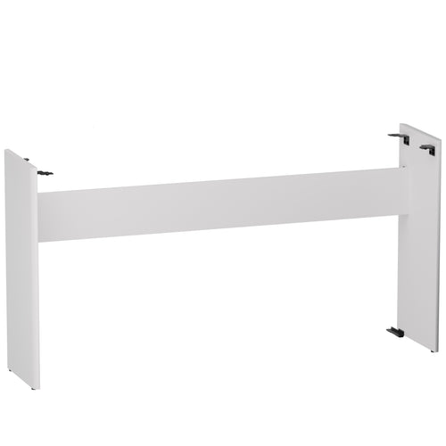 White Roland Furniture-style Piano Stand for FP-40, Shown assembled